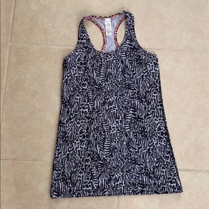 Ivivva zebra print racerback tank top size 14